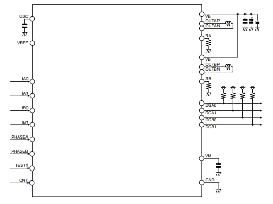 アプリケーション回路図 - ROHM Semiconductor BD68960EKV-C ステッピングモータドライバ